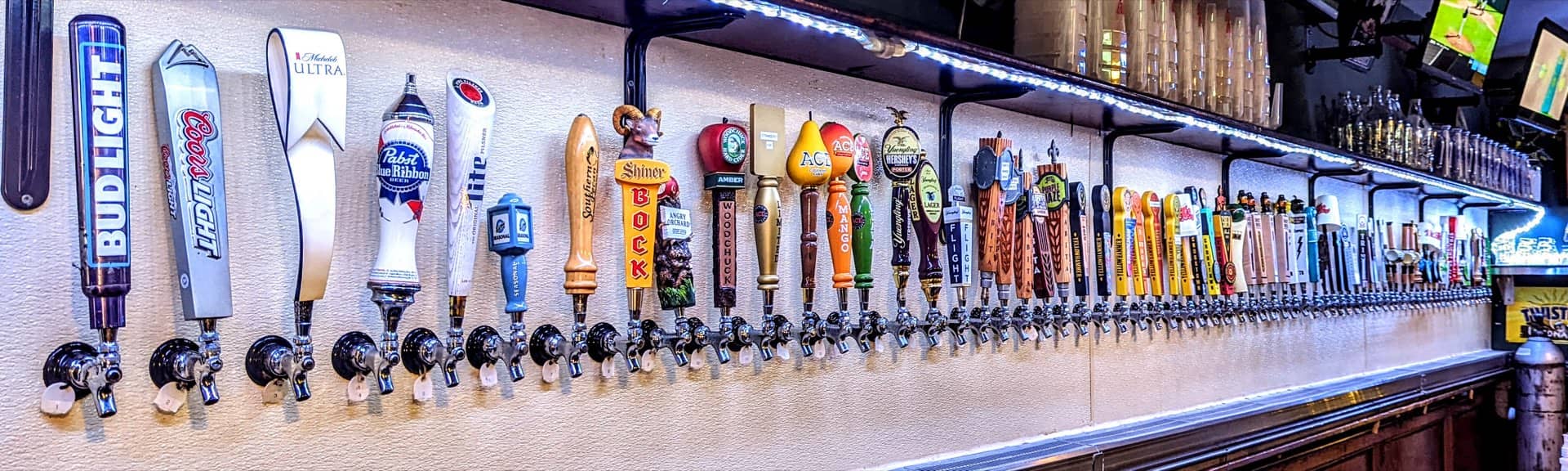 The beer wall at Rosey Baby
